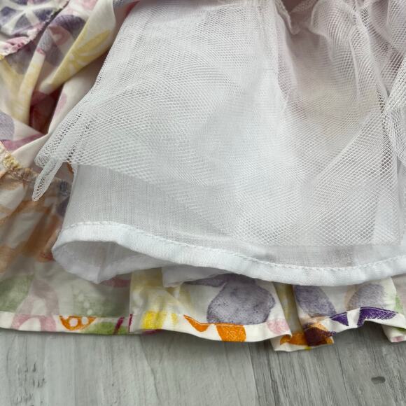 Lilybird Floral Butterfly Lined Sleeveless Bow Button 2-Piece Dress Bottom Set - Picture 4 of 9